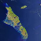 Bahamas Andros Island Nassau Caribbean Satellite Image by Jim Plaxco