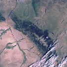 Bighorn National Forest Wyoming Satellite Image by Jim Plaxco