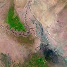 Satellite Image Grand Canyon National Park Arizona by Jim Plaxco