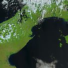 Satellite Image Panama Canal Central America by Jim Plaxco