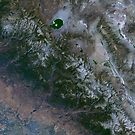 Yosemite National Park and Sierra Nevada Mountains California Satellite Image by Jim Plaxco