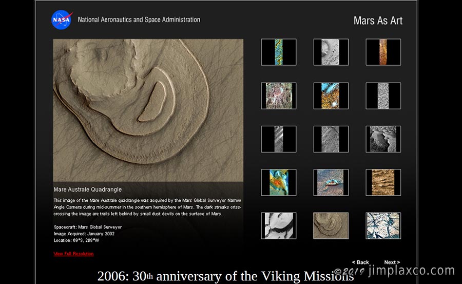 Earth as art presentation - Mars as Art