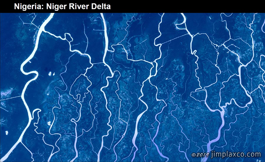 Earth as art presentation - Niger River Delta, Nigeria