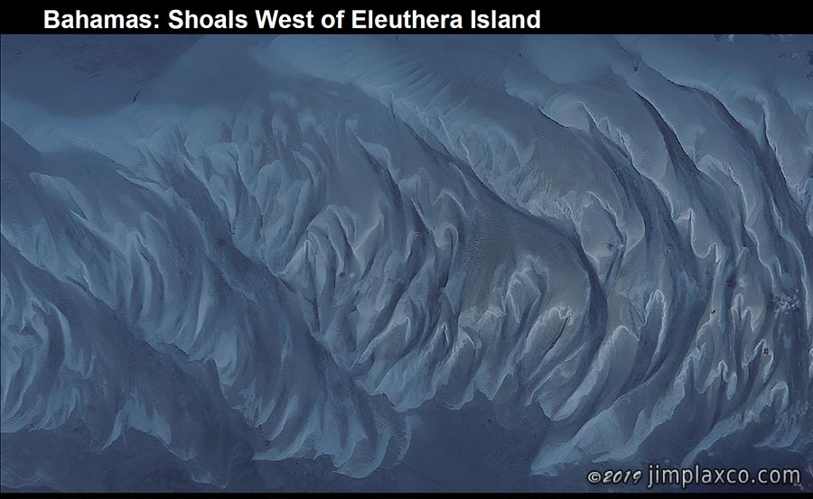 Earth as art presentation - Shoals off Eleuthera Island, Bahamas