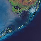 Satellite Image Everglades National Park and Florida Keys by Jim Plaxco